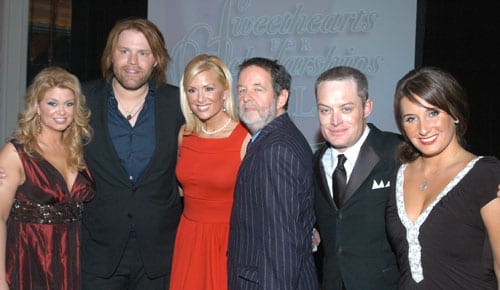 (L-R): Amy and James Otto; Allison DeMarcus; Warner Bros Nashville’s Bill Bennett; NSCC's Brent Young; and event chair/music industry publicist Ebie McFarland. Photo: Alan Mayor.