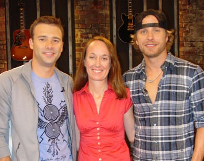 (L-R): CMT Host Lance Smith; Director of Public Affairs, CMT One Country Lucia Folk; and Dierks Bentley; Photo: Ben Wilder