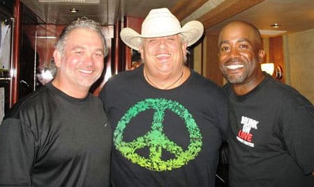 While in Tampa, FL recently for a stop on Rascal Flatt’s “Unstoppable” tour, Darius Rucker got the chance to meet one of his heroes, semi-retired professional wrestler Dusty Rhodes - better known as “The American Dream.” Rhodes is a HUGE country music fan and was thrilled to get to meet Darius.   Pictured L-R: Mike Culotta (WQYK PD), Rhodes & Rucker