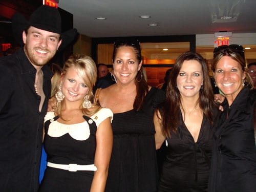While gearing up for the September 29th release of her highly anticipated third album, Revolution, Miranda Lambert hosted the People Country Issue celebration party at Nashville's Hutton Hotel.  Among a few celebrities joining to celebrate was RCA Nashville's Martina McBride and Chris Young.   Pictured (l-r): Chris Young; Lambert; Lisa Ramsey-Perkins, Sen.Director A&R Sony Music; Martina McBride; Renee Bell, EVP A&R Sony Music.  