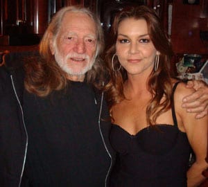Willie and Gretchen after her performance at Farm Aid.