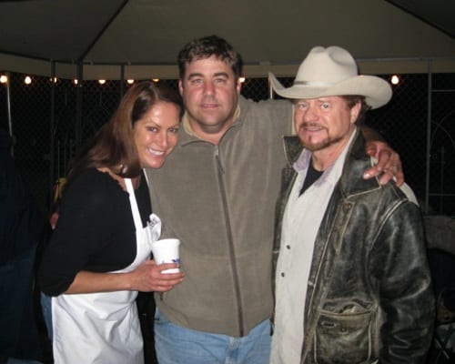 (L-R) Lisa Ramsey Perkins, Jim Catino & Paul Overstreet at the Sony Music tent