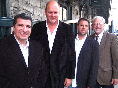 Giancarlo Guerrero, Music Director of the Nashville Symphony; Michael Daugherty, composer of the Metropolis Symphony; Jim Selby, CEO of Naxos of America; Alan D. Valentine, President and CEO of the Nashville Symphony. Let me know if you have any questions about the other photos.