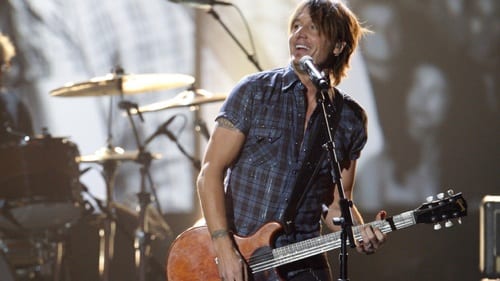 Favorite country male winner Keith Urban performed at the AMA's. 