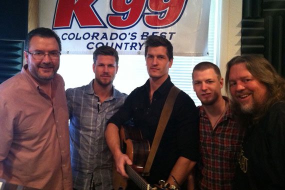 High Valley recently visited the morning show at KUAD in Ft. Collins, Colo., promoting the brother's "Love You For A Long Time," which claims our No. 36 spot this week. Pictured (L-R): Todd Harding (KUAD), High Valley's Curtis Remple, Brad Remple, and Bryan Remple, and Brian Gary (KUAD MD).