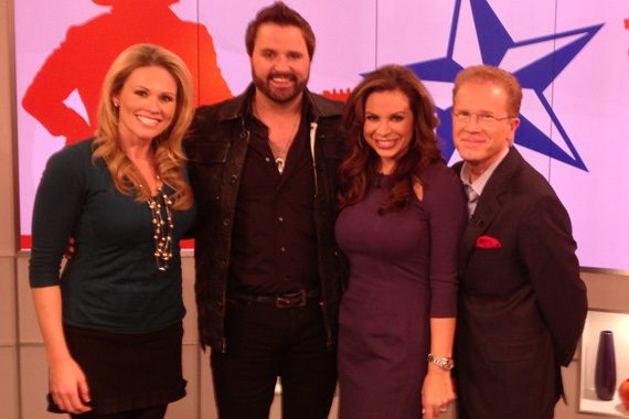 Randy Houser has been making the media rounds this week for Jan. 22 debut release from Stoney Creek, titled How Country Feels.  Pictured here in New York City with CBS’ Live From The Couch, Houser was the first artist played on NYC's new Nash FM 94.7. Pictured (L-R): Lisa Kerney, Randy Houser, Carolina Bermudez and John Elliot.