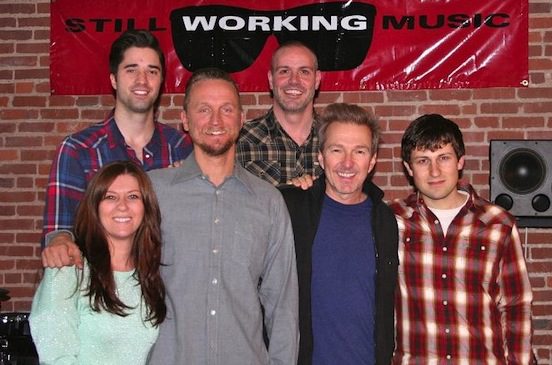 Front row (Left to Right) - Lindsay Mescher (Director Of Operations, Still Working Music), Alex Orbison (Co-President, Still Working Music), Tommy Lee James (Writer), Daniel Lee (Senior Director, Creative, BMG Chrysalis Nashville). Back Row (Left to Right) - Kevin Lane (Creative Director, BMG Chrysalis Nashville), Darrell Franklin (Executive Vice President, Creative, BMG Chrysalis Nashville) 