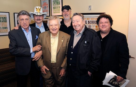  Stoker in 2011 at the Country Music Hall of Fame® and Museum's celebration of drummer D.J. Fontana. Pictured (L-R): D.J. Fontana, Jerry Chesnut, Country Music Hall of Fame member Gordon Stoker, David Briggs, Scotty Moore and program host Bill Lloyd. Photo: Donn Jones