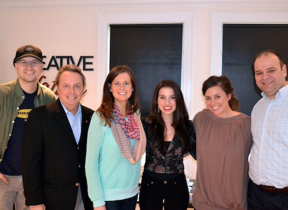 Pictured (L-R): Creative Nation’s Co-Owner/Songwriter/Producer Luke Laird, BMI’s Jody Williams, Creative Nation’s Co-Owner/General Manager Beth Laird, Maggie Chapman, Creative Nation’s Creative Manager Julie Stuckey and Maggie's attorney, David Crow. Photo Credit: Courtesy of Creative Nation 