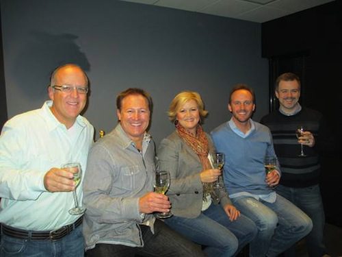 Pictured from L-R: Phil May (Vice President and General Manager, Warner/Chappell Music Nashville), Tim Nichols (Co-Owner, THiS Music), Connie Harrington (Co-Owner, THiS Music), Rusty Gaston (Co-Owner and General Manager, THiS Music), Ben Vaughn (Executive Vice President, Warner/Chappell Music Nashville).  Photo credit: William Patton.