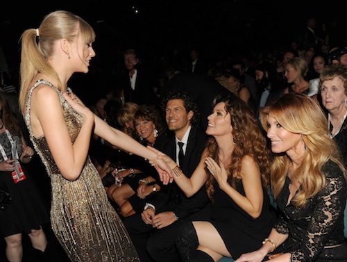 Taylor Swift meets Shania Twain at the ACM awards.