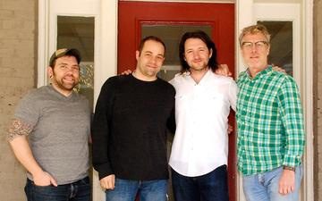 Pictured: (L-R) Keith Richards (Agent, Elite Talent Agency), Mark Claassen (President, Elite Talent Agency), Matthew Perryman Jones, and Lanny West (Manager)
