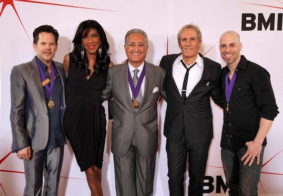 Pictured (L-R): Gary Allan; Natalie Cole; BMI President & CEO Del Bryant; Michael Bolton; and Chris Daughtry.