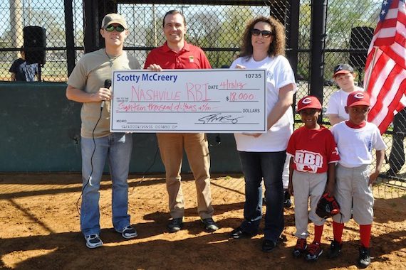 Pictured (L-R): McCreery, John Ray Clemmons, Nashville RBI Board Chairman, and JoLyn Hilliard, Nashville RBI Executive Director.