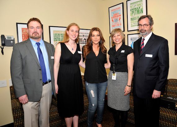 Pictured (L-R): Words & Music Outreach Coordinator David Bogart, School Programs Manager Natalie Lavine, Gretchen Wilson, Director of Education and Public Programming Ali Tonn and Vice President of Museum Programs Jay Orr. Photo by Donn Jones