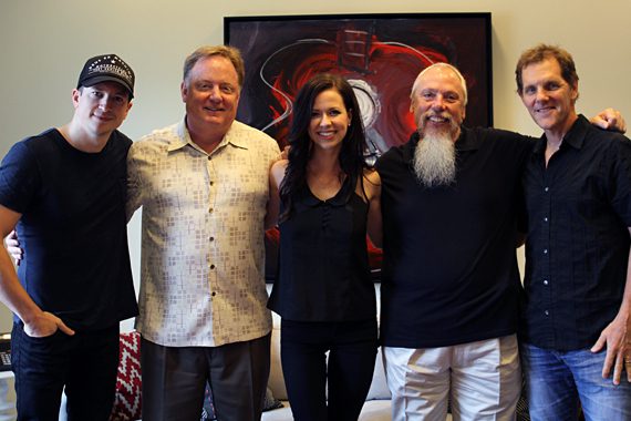 Joy Williams of The Civil Wars caught up with SirusXM’s John Marks at Sony Music Nashville’s Music Row offices in anticipation of the group’s sophomore self-titled album August 6 on Sensibility Music/Columbia Records. Pictured (L-R): Nate Yetton (Sensibility Music), Gary Overton (SMN Chairman & CEO), Joy Williams, John Marks (SirusXM Senior Director, Country Music Programming), Norbert Nix (Columbia Nashville VP Promotion).