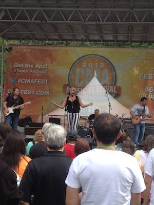 Gwen Sebastian performs during CMA Music Fest.