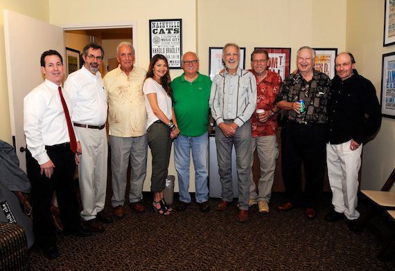 Pictured (L-R): Museum Editor Michael Gray, Vice President of Museum Programs Jay Orr and Poets and Prophets honorees Curly Putman, Matraca Berg, Sonny Curtis, Sonny Throckmorton, Whitey Shafer, John D. Loudermilk and Bobby Braddock.
