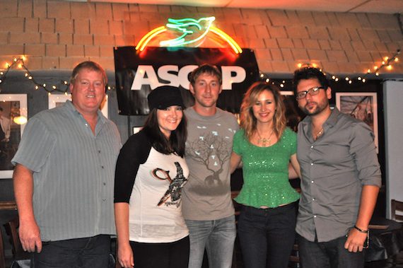 Pictured (L-R): ASCAP's Mike Sistad, Brandy Clark, Ashley Gorley, Jessi Alexander and Chris DeStefano.