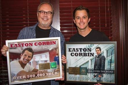 Pictured (L-R): Universal Music Group Nashville's Mike Dungan and Easton Corbin