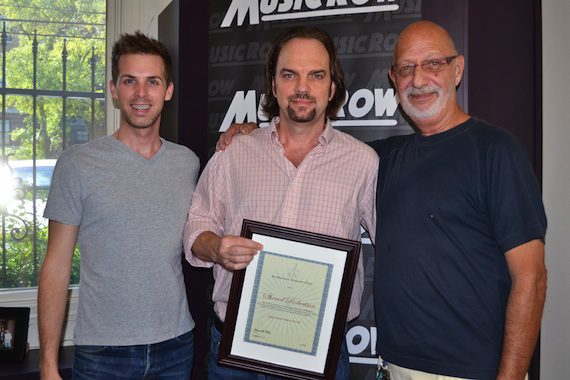Pictured (L-R): Eric Parker, MusicRow Enterprise Owner Sherod Robertson, Producer's Chair founder James Rea.