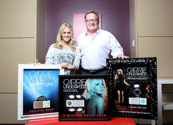 Pictured (L-R): Carrie Underwood and Gary Overton
