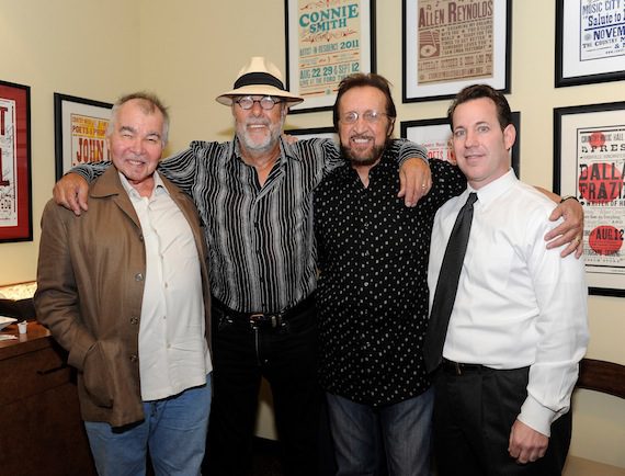 L-R are John Prine, Roger Cook, Bobby Wood and  Museum Editor Michael Gray