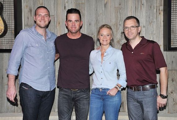 Pictured (L-R): Brian Wolf, VP Touring + Live Entertainment, Fusion Music; David Nail; Tiffany Moon, ACM Executive Vice President/Managing Director; Daniel Miller, CEO + Managing Partner, Fusion Music