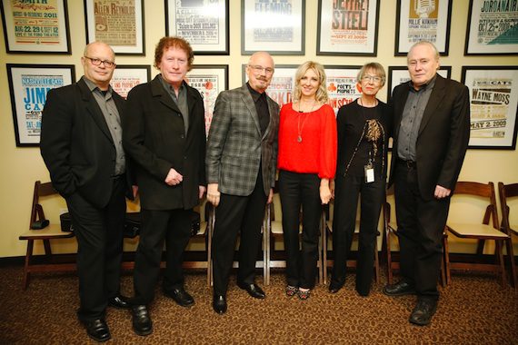 Pictured (L-R): Museum Writer/Editor Michael McCall, Randy Scruggs, Gibson Foundation Executive Director Terry Stewart, Kay Clary, Senior Vice President of Public Relations Liz Thiels and Gary Scruggs. Photo by Donn Jones