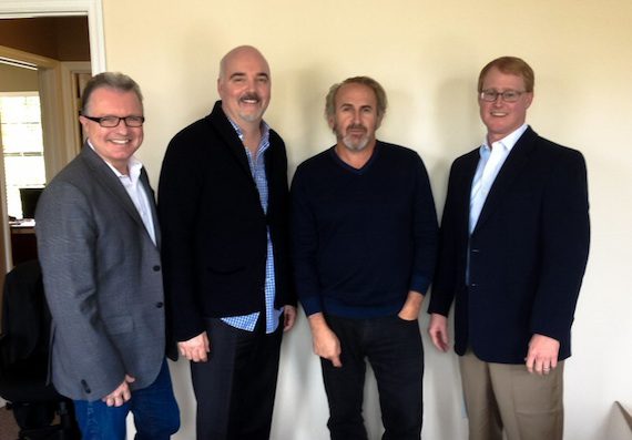 Pictured (L-R): Gilles Godard, VP, Corporate Affairs and Development; CEO Robert Ott; Billy Falcon and John Ozier, GM, Nashville Creative.