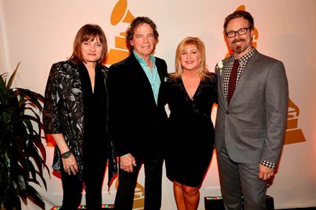 Pictured (L-R): Recording Academy Chair of the Board of Trustees Christine Albert,GRAMMY Hall of Fame inductee B.J. Thomas, Recording Academy South Regional Director Susan Stewart and Nashville Chapter President Jeff Balding