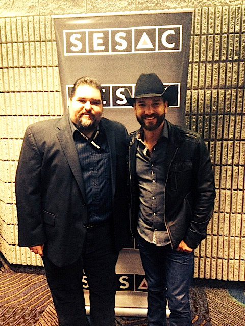 Pictured (L-R): SESAC's Tim Fink and artist Craig Campbell