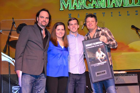 Rodney Clawson receives inaugural Songwriter of the Year honors.