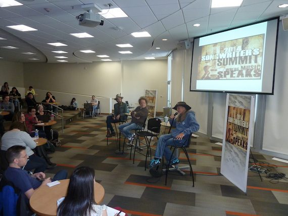 McDonald, Dorff and Dillon spoke to students at Salt Lake Community College about life as a professional songwriter and what it takes to write a great song.