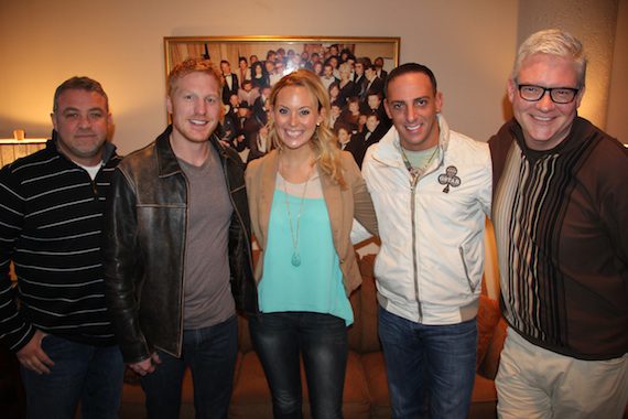 Pictured (L-R): Steve Williams, Ash Bowers, Amanda , Trent Tomlinson, BMI's Perry Howard