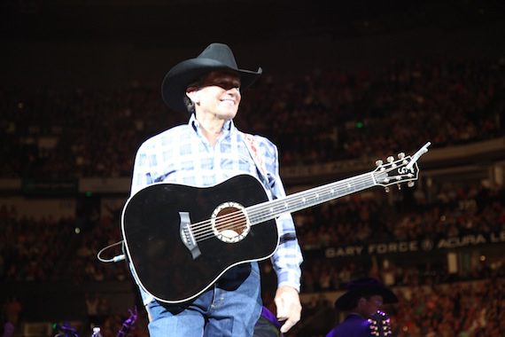 George Straitp performs at Nashville's Bridgestone Arena on March 21, 2014. Photo: Jill Trunnell