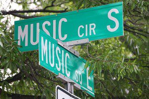 music square street sign