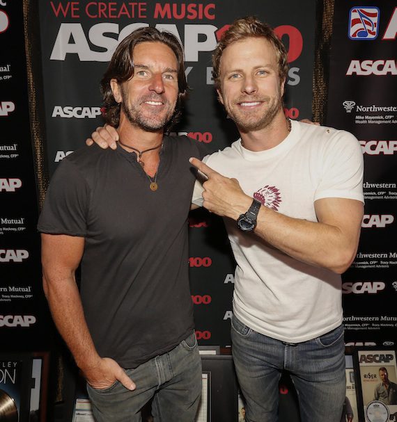 Pictured (L-R): Brett James and Dierks Bentley