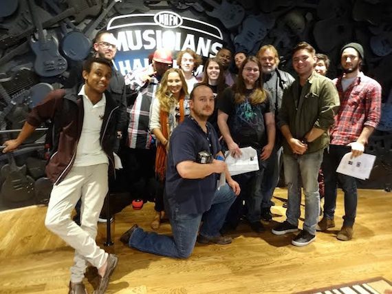 SAE students visit the Musicians Hall of Fame and Museum.