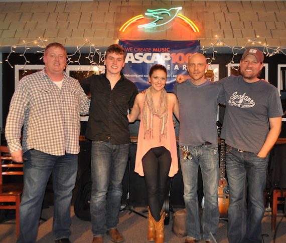 Pictured (L-R): ASCAP's Mike Sistad, Brad Blackburn, Courtney Cole, Shane Hines and Jonathan Kingham. Photo by ASCAP's Alison Toczylowski. 