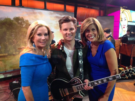 Pictured (L-R): Kathi Lee Gifford (co-host of NBC's TODAY Show), Frankie Ballard, Hoda Kotb (co-host of  NBC's TODAY Show). Photo: Sweet Talk Publicity