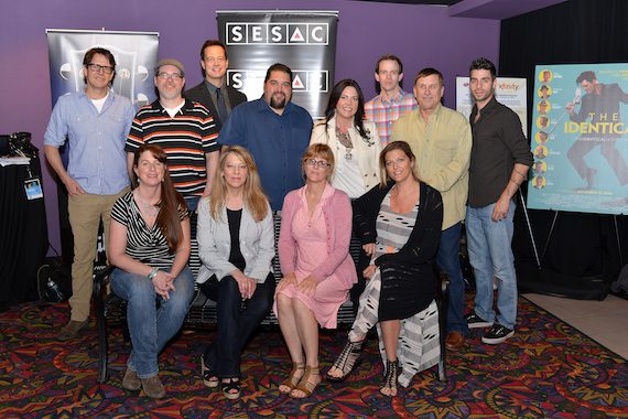 Pictured (seated, L-R): Jennifer Reeve, SESAC’s Amy Beth Hale, Sue Jacobs and SESAC’s Shannan Hatch. Standing (standing, L-R): David Rockwood, JT Griffith, Whizbang’s Jim Scherer, SESAC’s Tim Fink, Anastasia Brown, Aaron Mercer, SESAC’s John Mullins and Frankie Palazzolo.Photo: Peyton Hoge  