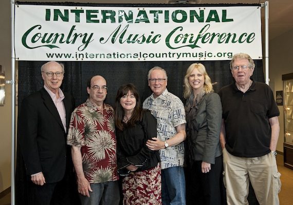 Authors and journalists at the conference,  pictured above are, left to right, Don Cusic, Barry Mazor, Holly George-Warren, Robert K. Oermann, Beverly Keel and Ed Morris.