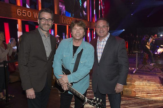 Pictured (L-R): Steve Buchanan, President Opry Entertainment Group; House and Pete Fisher, VP and general manager Grand Ole Opry.