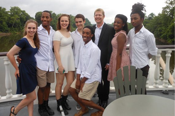 Students and Executive Principal Dr. Gregory Stewart from Nashville School of the Arts