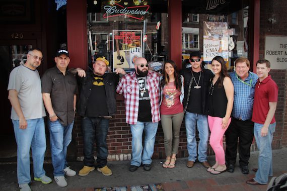 Pictured (L-R): Tony Morreale, VP/Marketing & Promotions, Average Joes Entertainment; Shannon Houchins, CEO/President, Average Joes Entertainment; AJE Artists Twang and Round, Sarah Ross, Lenny Cooper; Marco Club Connection's Brooke Swenson, Jeff Walker, President/AristoMedia Group President; Matt Watkins, AristoMedia’s Vice President of Marketing and Company Operations 