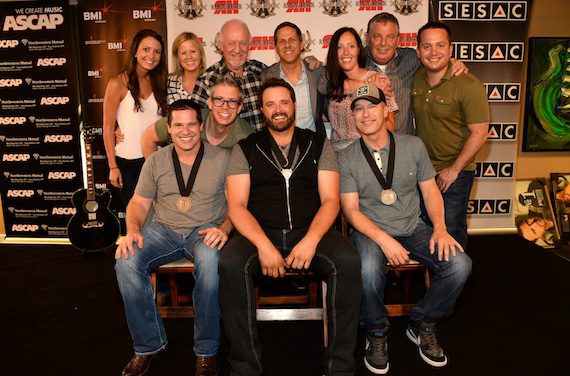 Pictured,Top Row (L-R): BBR Music Group's Chelsey Flick and Mary Forest Findley; BBR Music Group President/ CEO Benny Brown; BBR Music Group EVP Jon Loba; Stoney Creek's Abi Fishbone; BBR Music Group SVP of Radio Promotion Carson James; Stoney Creek's Stan Marczewski. Bottom Row (L-R): Magic Mustang Music writer Rob Hatch; Stoney Creek Records VP of Radio Promotion Chris Loss; Randy Houser; Sony ATV Music Publishing writer Jason Sellers.  NOT PICTURED:  Stoney Creek Records National Heather Propper and West Coast rep Samantha Borenstein  