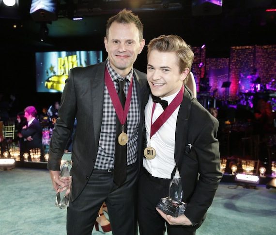 Verges and Hunter Hayes at the BMI Country Awards.