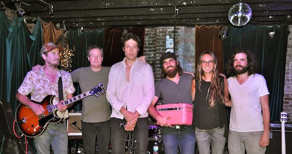  Pictured: The Basement's Mike Grimes (second from left), ASCAP's Evyn Mustoe (second from right) with Clear Plastic Masks