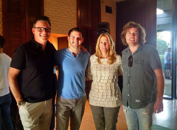 Pictured (L-R): BMI's Perry Howard, songwriter Matt Chase, BMI's Leslie Roberts, songwriter James McNair